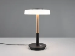 Dimmbare LED Tischleuchte CELESTE 2-farbig mit Glasschirm, Höhe 35cm