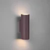 Dimmbare LED Up & Down Innenwandleuchte aus rostfarbigem Metall, Höhe 18cm