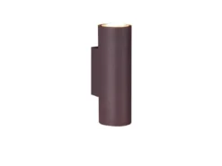 Dimmbare LED Up & Down Innenwandleuchte aus rostfarbigem Metall, Höhe 18cm