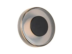 Dimmbare LED Wandleuchte CELESTE Glasschirm Chrom, Ø 22cm