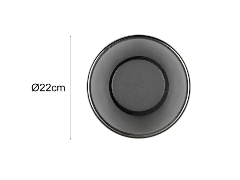 Dimmbare LED Wandleuchte CELESTE Glasschirm Chrom, Ø 22cm