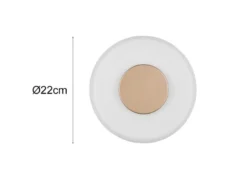 Dimmbare LED Wandleuchte CELESTE mit Glasschirm Weiß, Ø 22cm