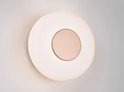 Dimmbare LED Wandleuchte CELESTE mit Glasschirm Weiß, Ø 22cm
