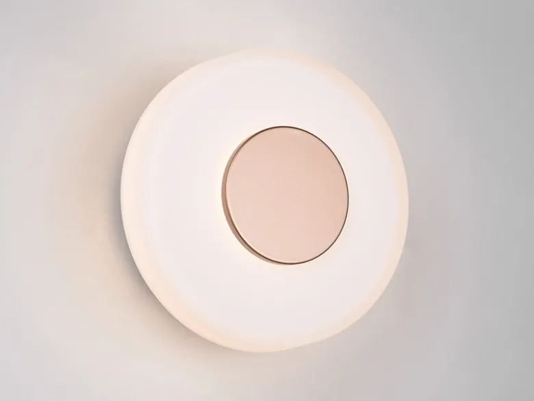 Dimmbare LED Wandleuchte CELESTE mit Glasschirm Weiß, Ø 22cm