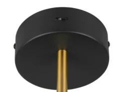 Dimmbare LED Wandleuchte KEATON im modernen Design, Schwarz Gold, Höhe 18,5cm