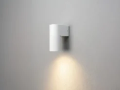 Downlight Außenwandleuchte TEMI Aluminium Weiß, Höhe 14,5cm