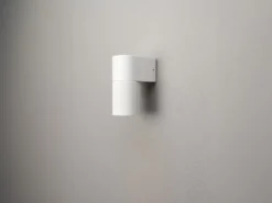 Downlight Außenwandleuchte TEMI Aluminium Weiß, Höhe 14,5cm