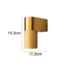 Downlight Außenwandleuchte TEMI Aluminium Gold, Höhe 14,5cm