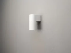 Downlight LED Außenwandleuchte Aluminium Weiß, Höhe 14,5cm