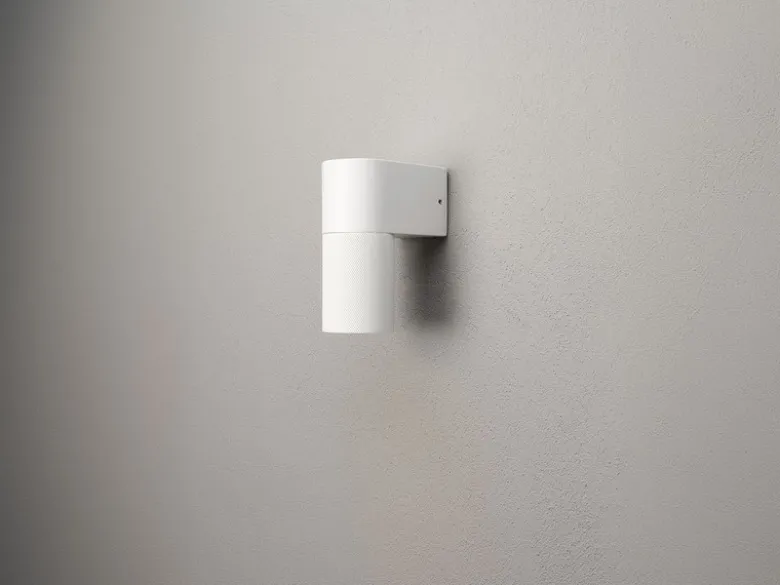 Downlight LED Außenwandleuchte Aluminium Weiß, Höhe 14,5cm