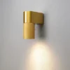 Downlight LED Außenwandleuchte Aluminium Gold Höhe 14,5cm