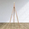 Dreibein Holz Stehlampenfuß Gestell TAL ohne Schirm, Höhe 142cm