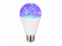 E27 Deko LED mit RGB Farbwechsel & Glitzereffekt - 2,5 Watt, Ø 6,5cm