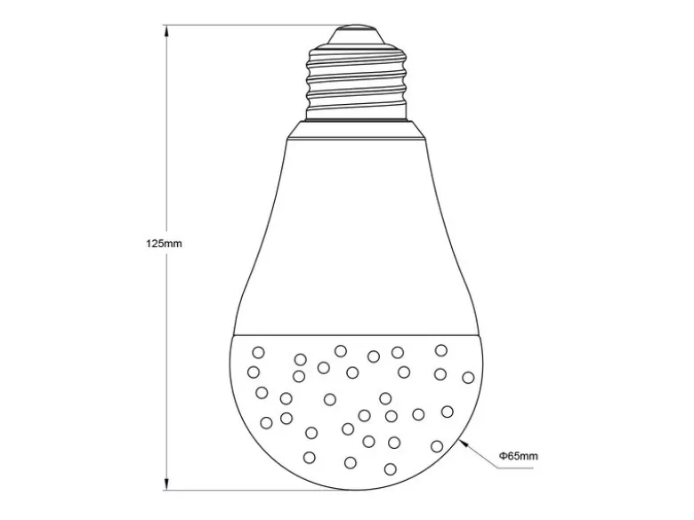 E27 Deko LED mit RGB Farbwechsel & Glitzereffekt - 2,5 Watt, Ø 6,5cm