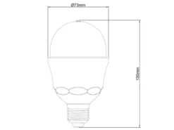 E27 Deko LED mit rotierendem RGB Farbwechsel - 3 Watt, Ø 7,3cm