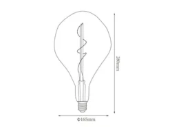 E27 Filament Deko LED - 4 Watt, 100 Lumen, 1800 Kelvin warmweiß - Ø16,5cm