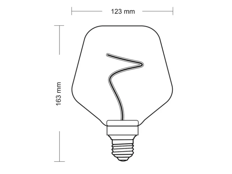 E27 Filament Deko LED - 4 Watt, 240 Lumen, 1800 Kelvin warmweiß - Ø12,3cm