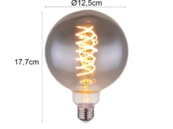 E27 Filament LED - 8,5 Watt, 280 Lumen, 2000 Kelvin Ø12,5cm - extern dimmbar