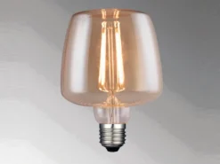 E27 Filament LED Bernsteinfarben - 4 Watt, 380 Lumen Warmweiß, Ø10,5cm