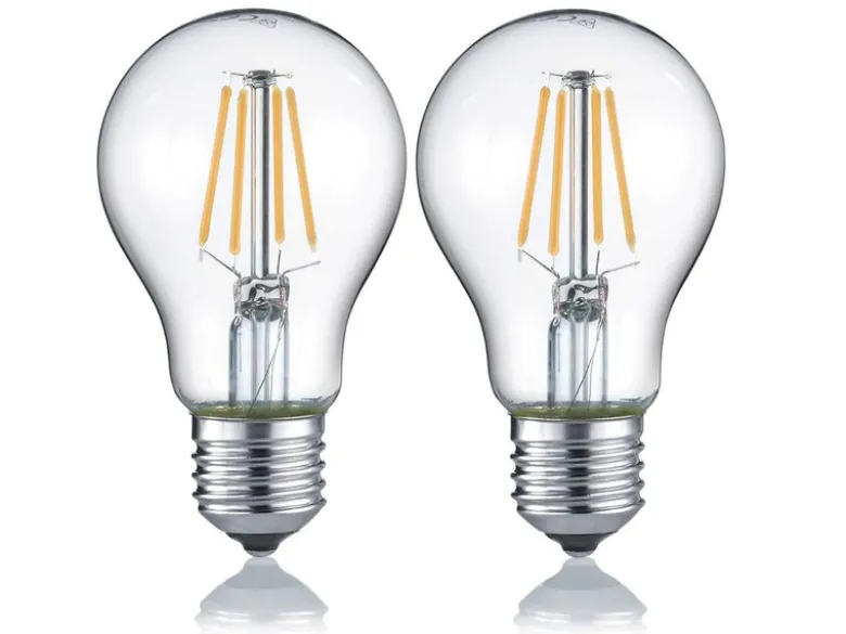E27 Filament LED 2Stk. á 4 Watt, 470 Lumen, 3000 K Warmweiß, Ø6cm- nicht dimmbar