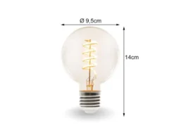 E27 LED WIFI, 6,5 Watt 555 Lumen, 2200-2700 Kelvin, Ø9,5cm, per App steuerbar