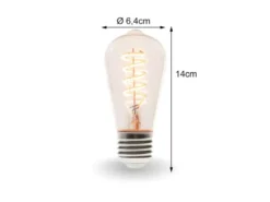E27 LED WIFI, 6,5 Watt 555 Lumen, 2200-2700 Kelvin, Ø6,4cm, per App steuerbar