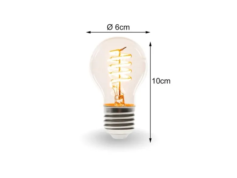 E27 LED WIFI, 6,5 Watt 555 Lumen, 2200-2700 Kelvin, Ø6cm, per App steuerbar