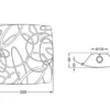 Eckige Deckenleuchte SPIRELLI Glas mit modernem Dekor, Quadrat 30cm