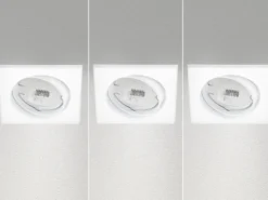 Eckige Einbaustrahler Decke JURA 3er Set schwenkbar Weiß matt GU10