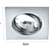 Eckige Einbaustrahler Decke im 4er Set schwenkbar Silber Chrom GU10
