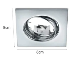 Eckige Einbaustrahler Decke im 4er Set schwenkbar Silber Chrom GU10