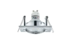 Eckige Einbaustrahler Decke im 4er Set schwenkbar Silber Chrom GU10
