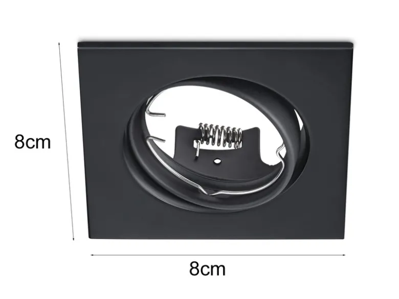Eckige Einbaustrahler Decke im 4er Set schwenkbar Schwarz matt GU10