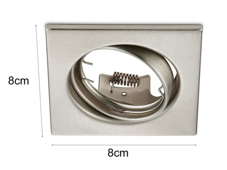Eckige Einbaustrahler Decke im 4er Set schwenkbar Silber matt GU10