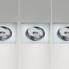 Eckige Einbaustrahler Decke JURA 3er Set schwenkbar Silber Chrom GU10