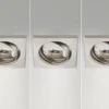 Eckige Einbaustrahler Decke JURA 3er Set schwenkbar Silber matt GU10