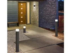 Eckige LED Außenwandlampe 2er Set Anthrazit IP44 - Außenbeleuchtung für Haus
