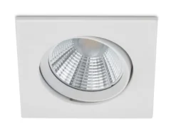 Eckige LED Einbaustrahler Decke im 4er Set schwenkbar dimmbar Weiß matt 5,5W
