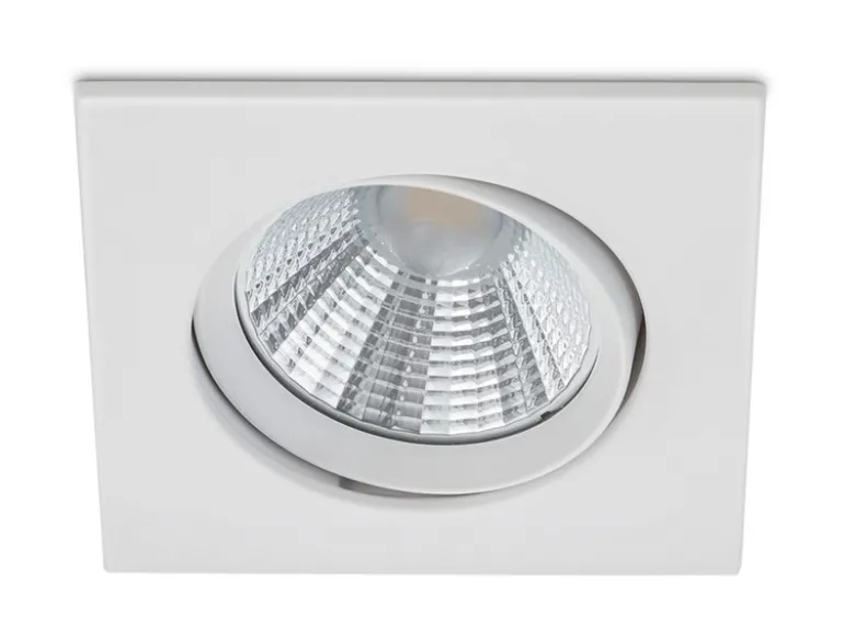 Eckige LED Einbaustrahler Decke im 4er Set schwenkbar dimmbar Weiß matt 5,5W