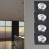 Eckige LED Einbaustrahler Decke im 4er Set schwenkbar dimmbar Schwarz matt 5,5W