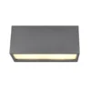 Eckige LED Up & Downlight Außenwandleuchte Anthrazit, Breite 25cm