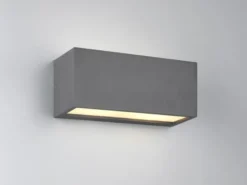 Eckige LED Up & Downlight Außenwandleuchte Anthrazit, Breite 25cm