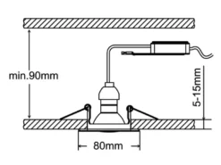 Eckiger Deckeneinbaustrahler JURA schwenkbar in Schwarz matt GU10