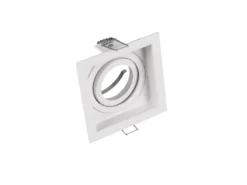 Eckiger LED Deckeneinbaustrahler Weiß matt, schwenkbar 9,2 x 9,2cm