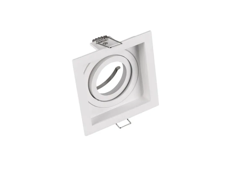 Eckiger LED Deckeneinbaustrahler Weiß matt, schwenkbar 9,2 x 9,2cm