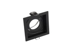 Eckiger LED Deckeneinbaustrahler Schwarz matt, schwenkbar 9,2 x 9,2cm