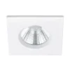Eckiger LED Deckeneinbaustrahler ZAGROS dimmbar in Weiß matt, IP65