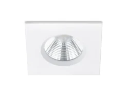 Eckiger LED Deckeneinbaustrahler ZAGROS dimmbar in Weiß matt, IP65