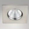 Eckiger LED Deckeneinbaustrahler ZAGROS dimmbar in Silber matt, IP65