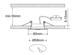Eckiger LED Einbaustrahler Decke 3er Set Spot schwenkbar Nickel matt 5 Watt